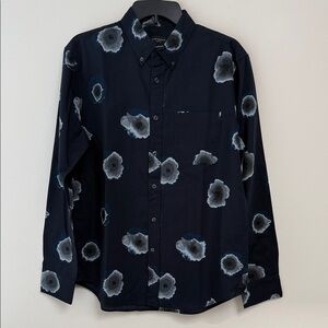 Club Monaco Dark Blue Floral Button Down Shirt
